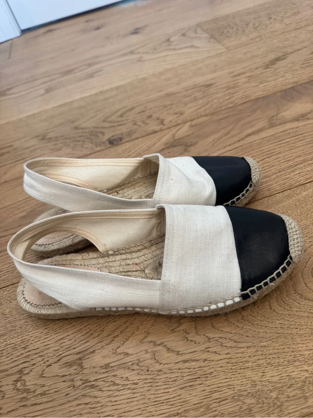 J. Crew cap toe slingback espadrilles in canvas